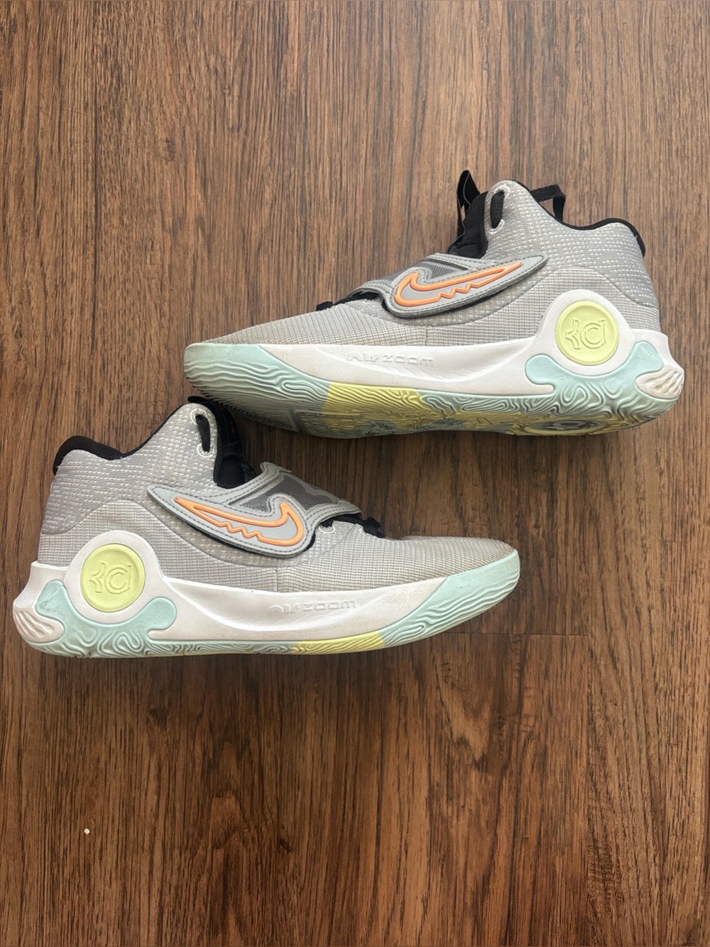 Nike KD Trey 5 X DD9538-009 Wolf Grey Mint Orange Mens 8 Kevin Durant Basketball